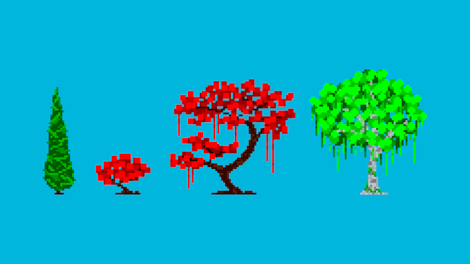make pixel trees and environments