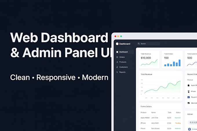 do a professional web dashboard, system UI and admin panel