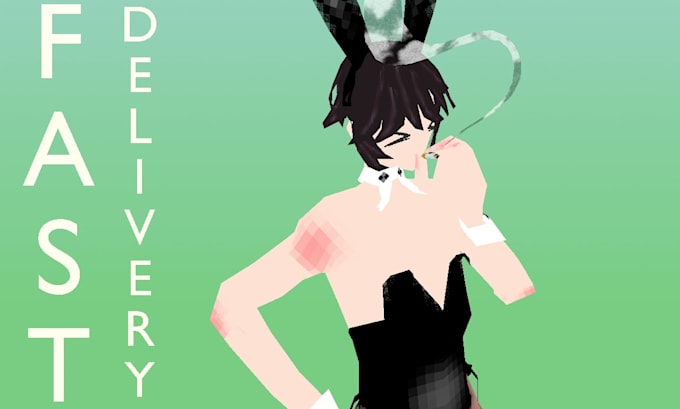 make a 3d low poly model of your character