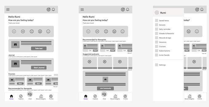 create UX wireframes, product analysis, competitor research, prd and srs