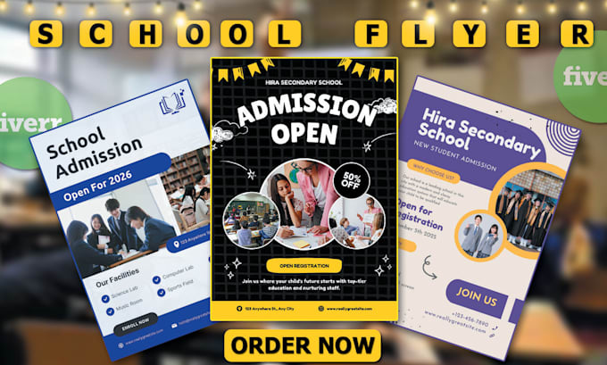 create eye catching high quality flyers for school