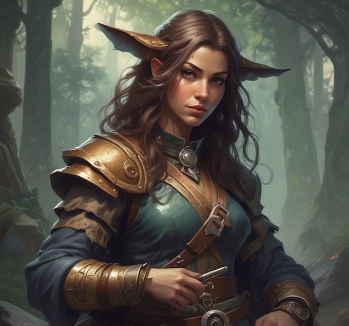 dnd character art and  oc character