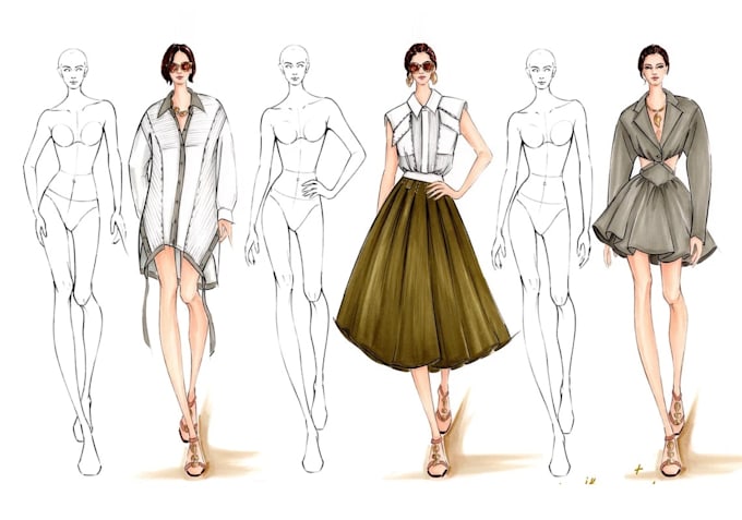 Draw a professional fashion illustration by Shanny_zulauf | Fiverr