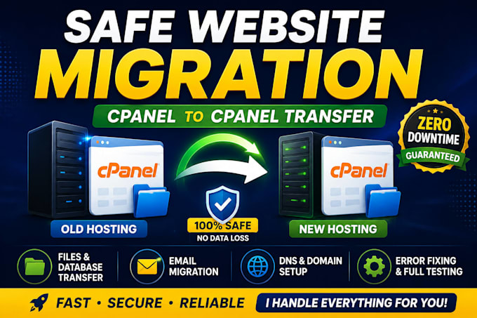 safely migrate your website to new cpanel hosting