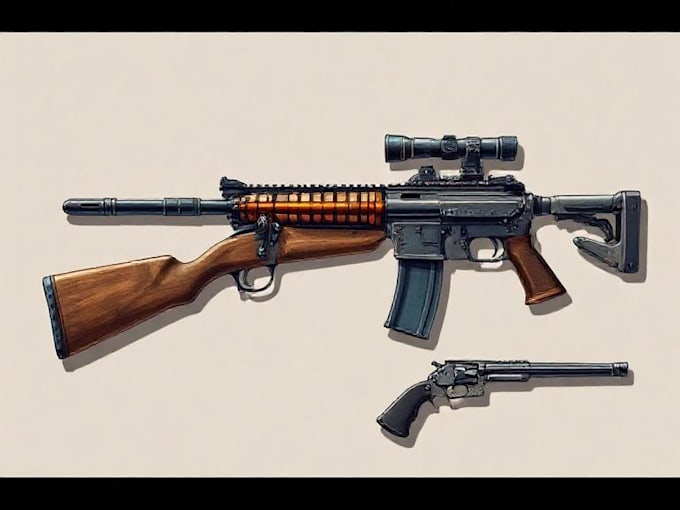 design unique weapons illustrations