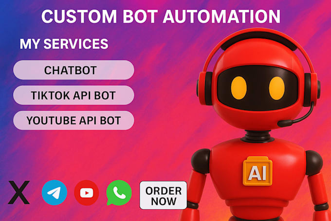 build you a customizable bot for your account x  telegram and more