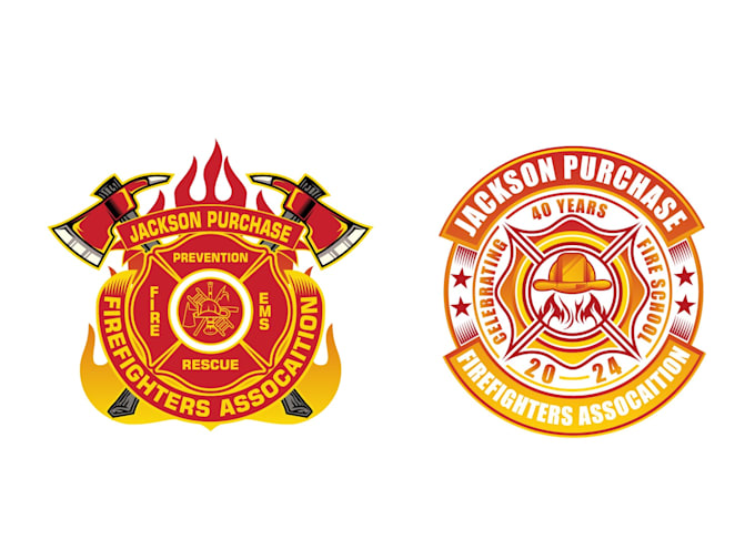 design modern fire fighter logo