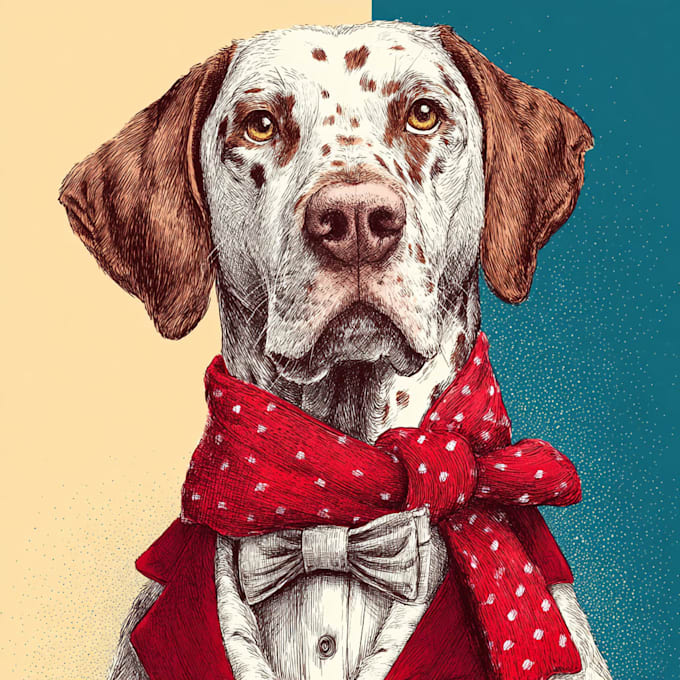 draw your christmas pet portrait