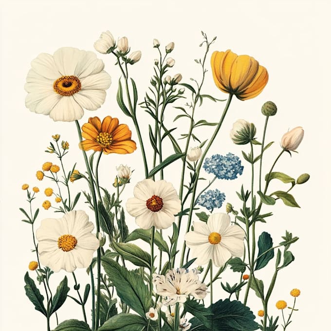 draw botanical art illustration for you