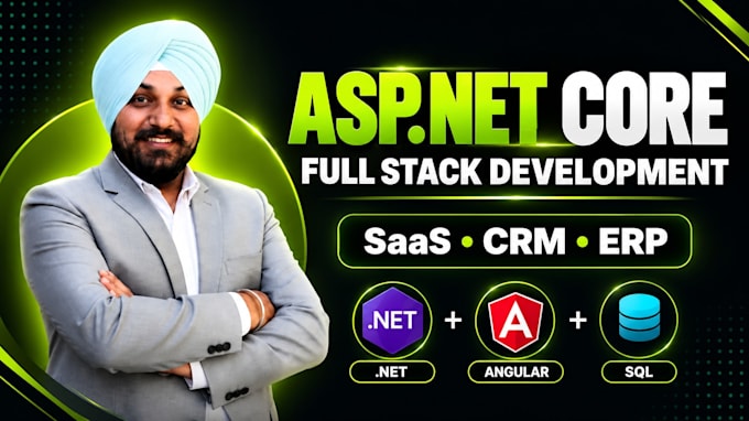 develop asp dot net core saas CRM erp web applications