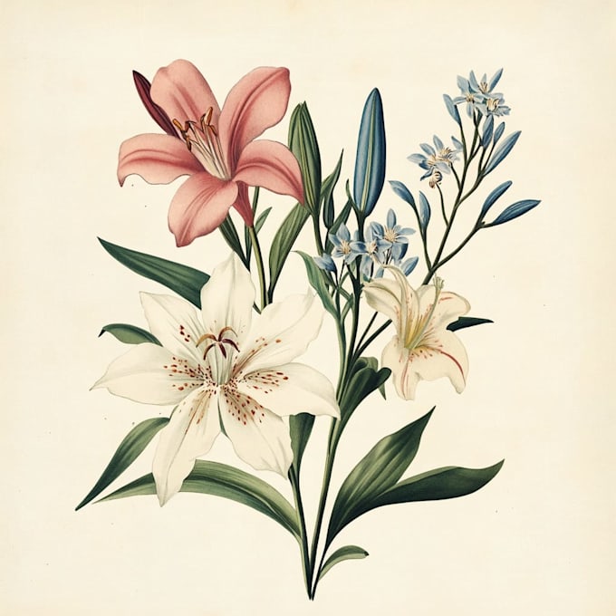 design botanical illustration art for you