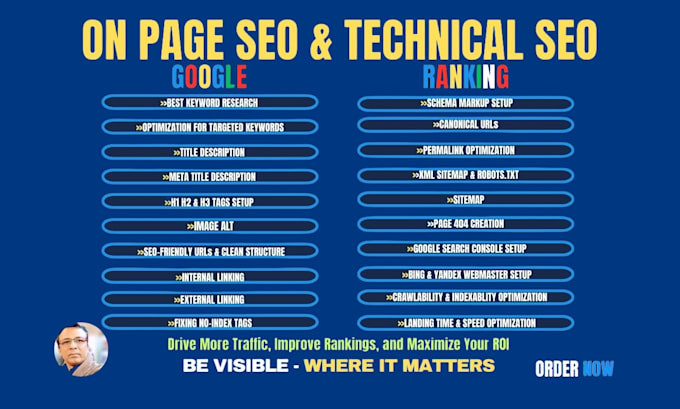 optimize on page seo and technical s e o for your website