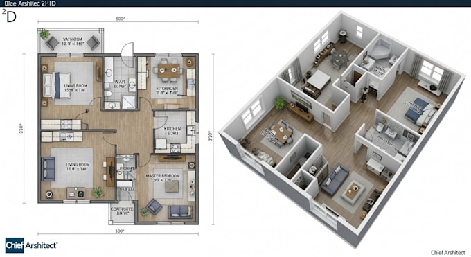create 2d 3d floor plan in chief architect house plan architectural design