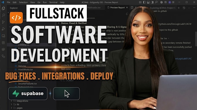 software development front end backend developer full stack developer supabase