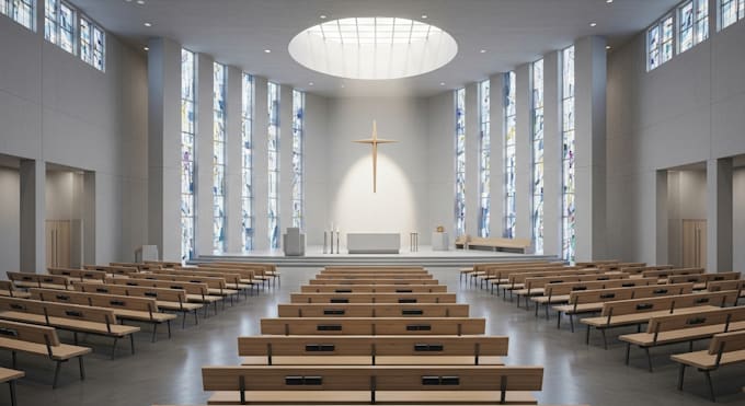 Design your 2d 3d church interiors design and renderings by ...