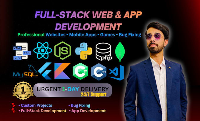 develop, design and debug websites, web apps, mobile apps