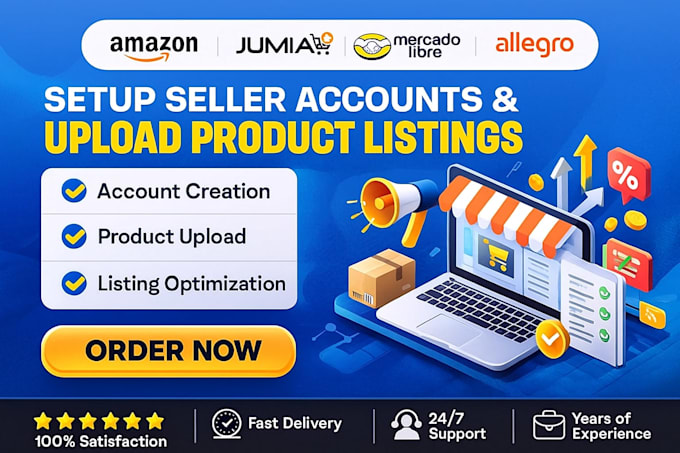 setup amazon, jumia, mercado libre, allegro