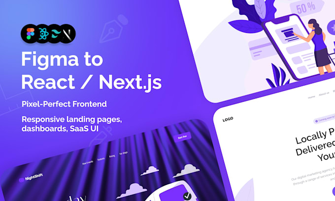 Convert figma design to a nextjs react website by Sabbirhossain29 | Fiverr