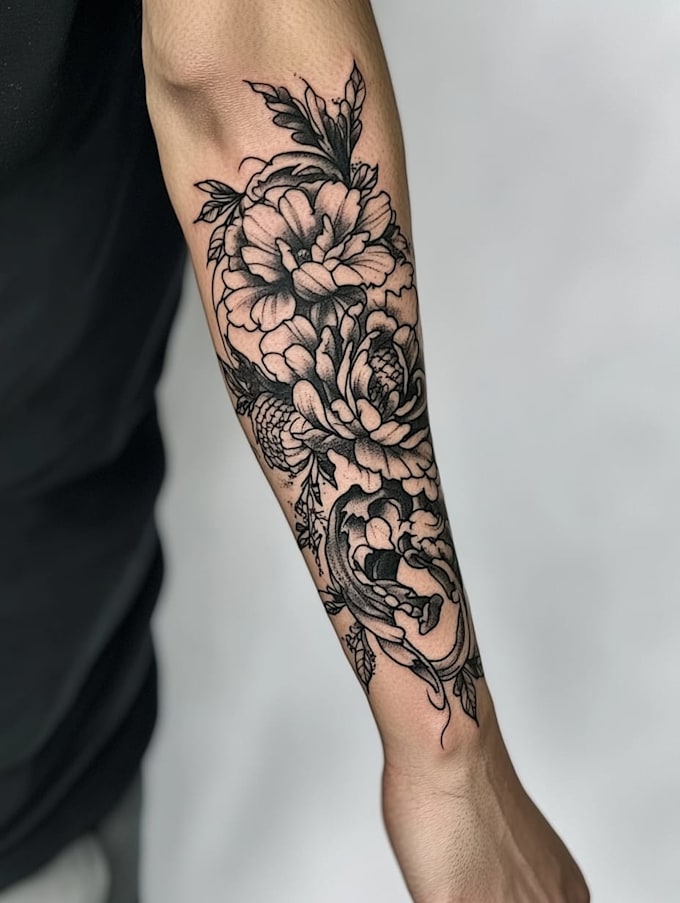 unique realistic tattoo design