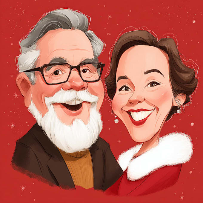 draw christmas illustrations and cards for you