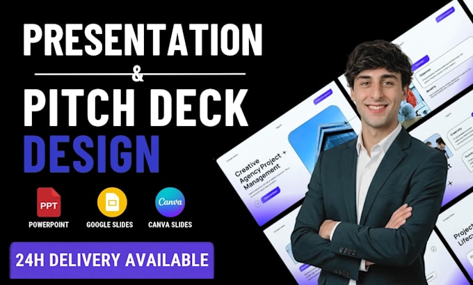do pitch deck presentation design, powerpoint presentation design, google slides