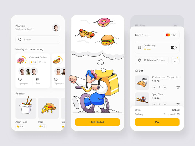develop complete food delivery app like uber eats, doordash, or grubhub