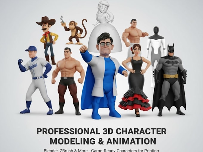 Model 3d low poly character rigging for game asset animation and others ...