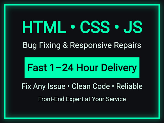 fix html, css, javascript bugs on your website