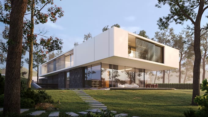 create photorealistic 3d rendering architecture interior exterior 3d floor plan