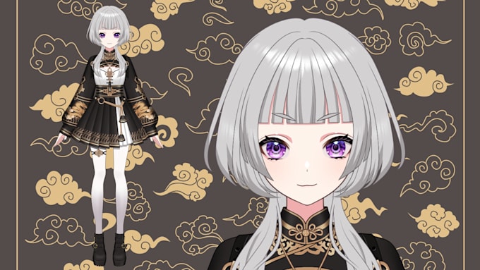 rig live2d vtuber model anime style vtuber commission
