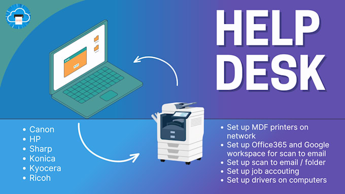 set up your printer, scan to email and folder remotely
