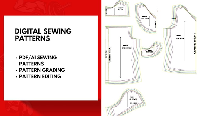 create accurate digital sewing patterns and grade into sizes