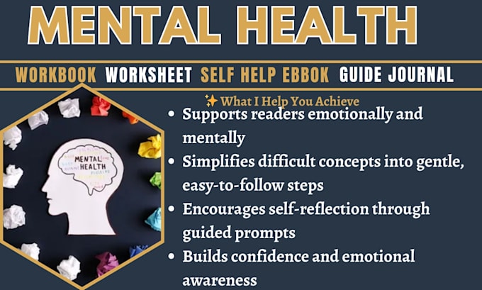 create mental health worksheet, workbook, and  planner