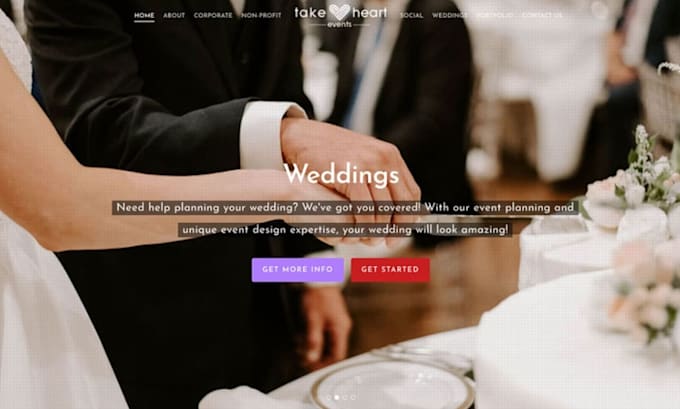 design squarespace event planner website wedding organizer website event website