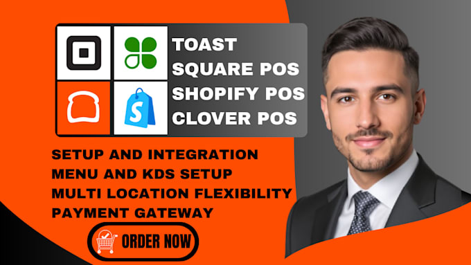 do square pos, clover pos, toast pos, shopify pos setup and integration