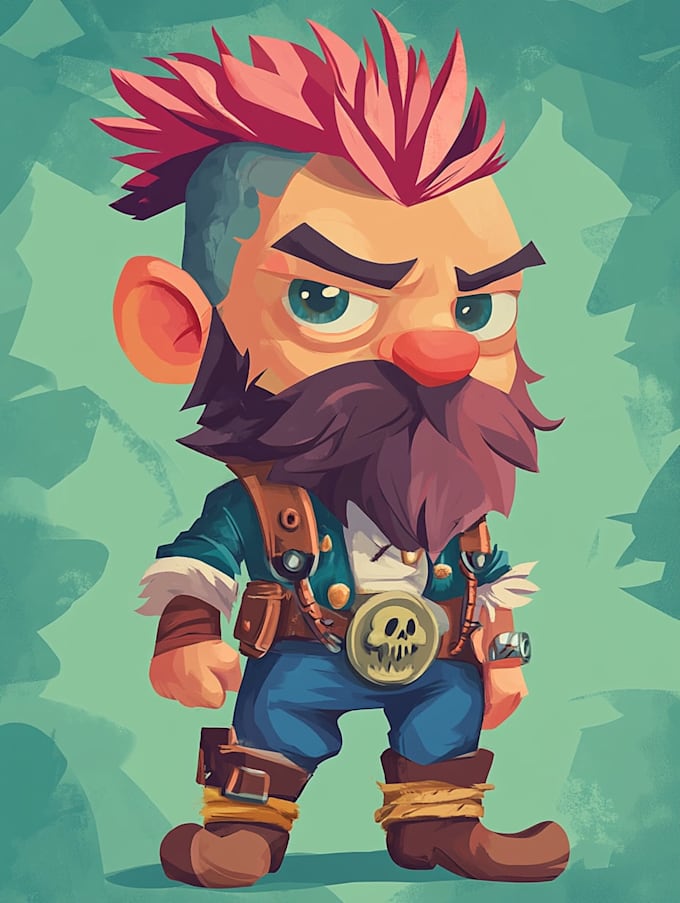 draw 2d game character or 2d character
