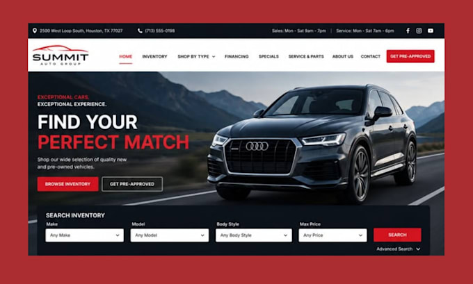 design autopart website automotive dropshipping shopify store automobile website