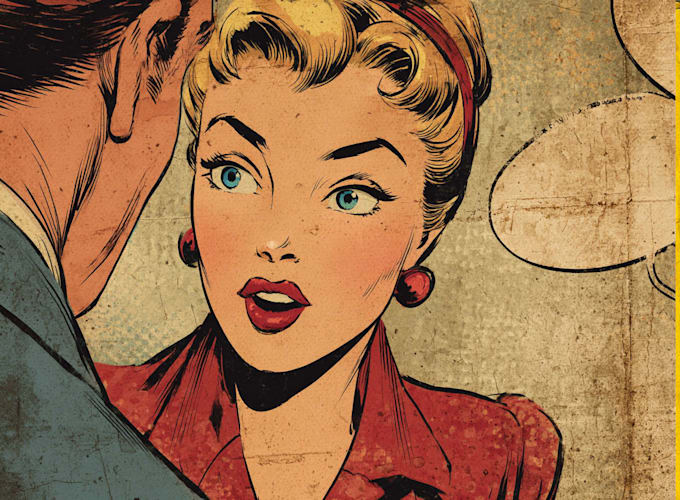 create a humorous cartoon from the past