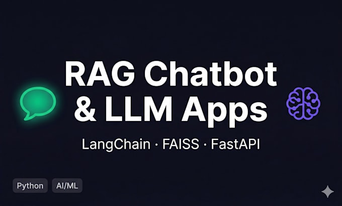 build a custom rag chatbot or llm app with langchain, faiss, and fastapi
