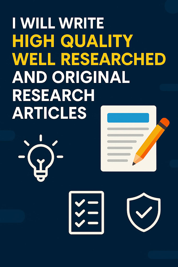 write research articles with deep analysis and professional writing