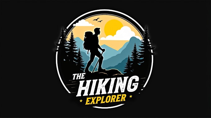 design high quality the hiking explorer logo