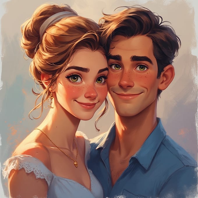 paint watercolor couple portrait