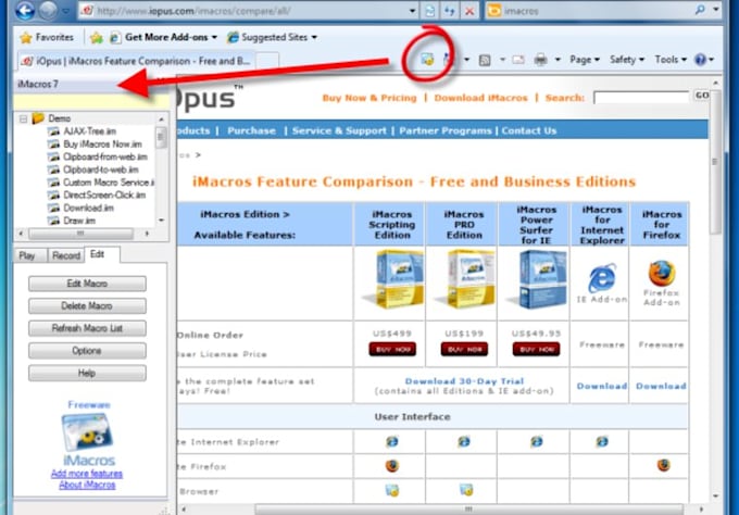 make web automation imacros scripts