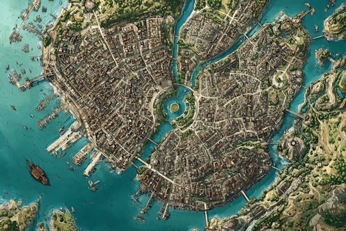 Create custom illustrated vector map by Uraaceti_ | Fiverr