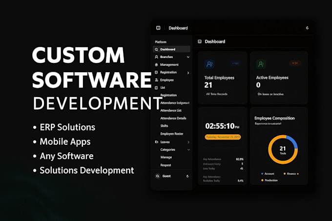 develop enterprise level web, desktop, and mobile systems for your business
