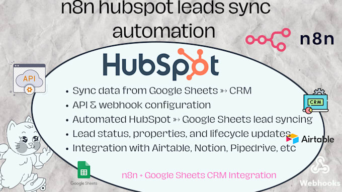 setup n8n hubspot leads sync automation google sheets CRM integration