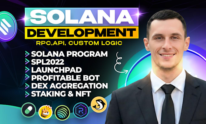be your developer for solana program, spl2022 token, dapp, trading bot