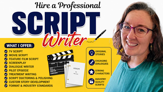 write movie script writing, screen writing, feature film script, dialogue writer