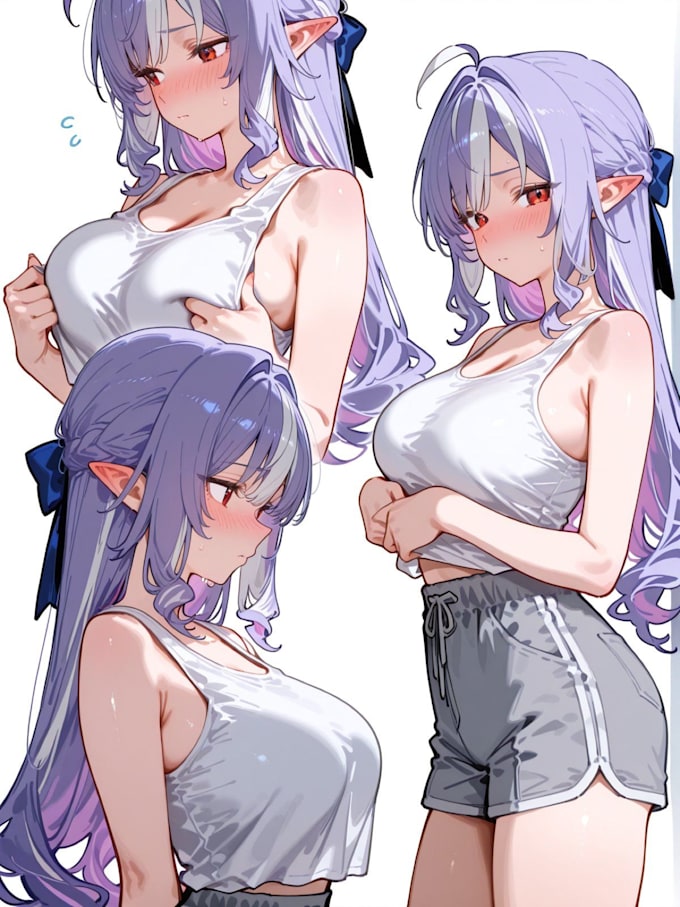 draw custom anime pngtuber character illustration for dakimakura or merch