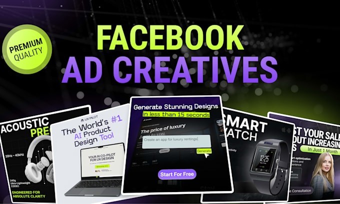 design facebook ads image, ad creatives built to convert